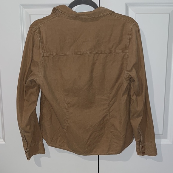 🚨LAST CHANCE 🚨Corduroy Tan Button Up - Picture 3 of 4